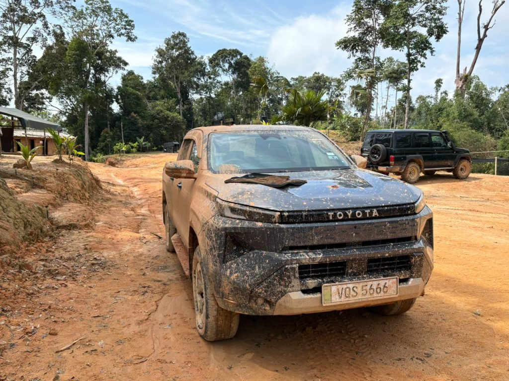 2026 Toyota Hilux in the terrain that is made for.